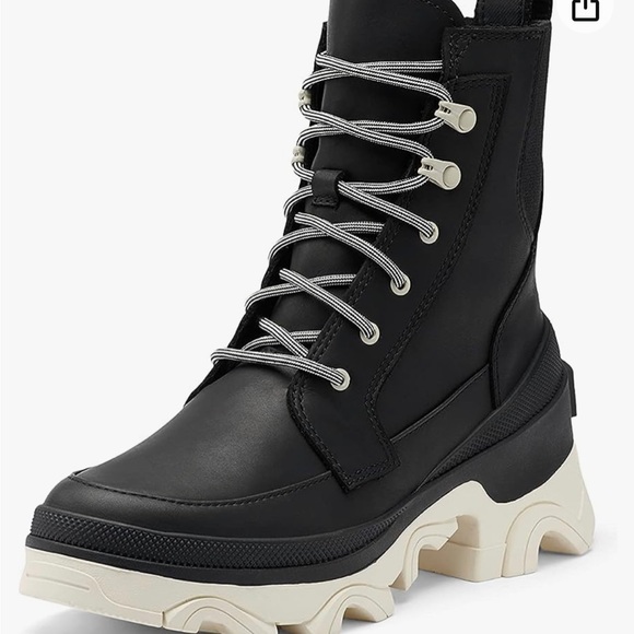 SOREL BREX BOOT LACE WP BLACK/White Size:8 - Picture 6 of 7